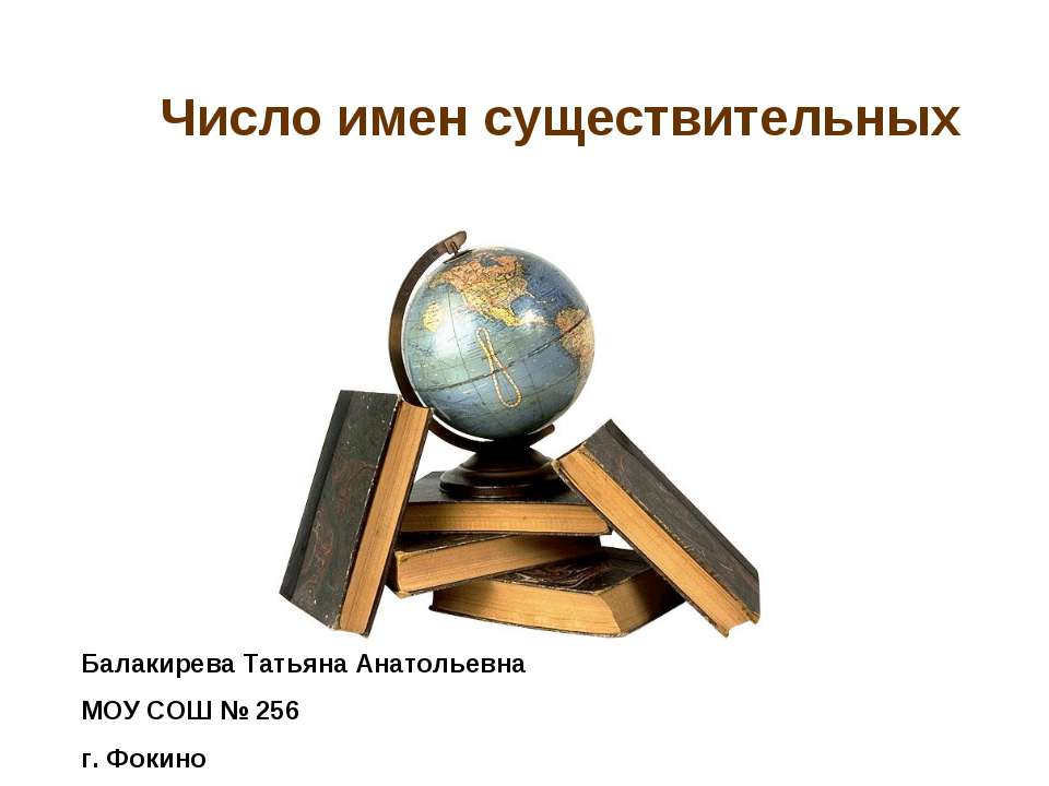 Число имен существительных