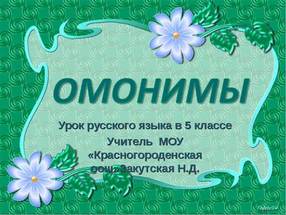 Омонимы
