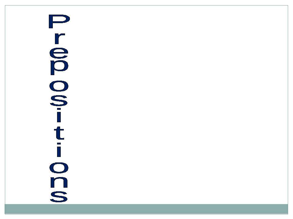 Prepositions