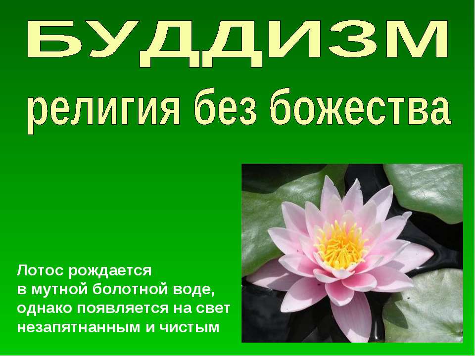 Буддизм религия без божества