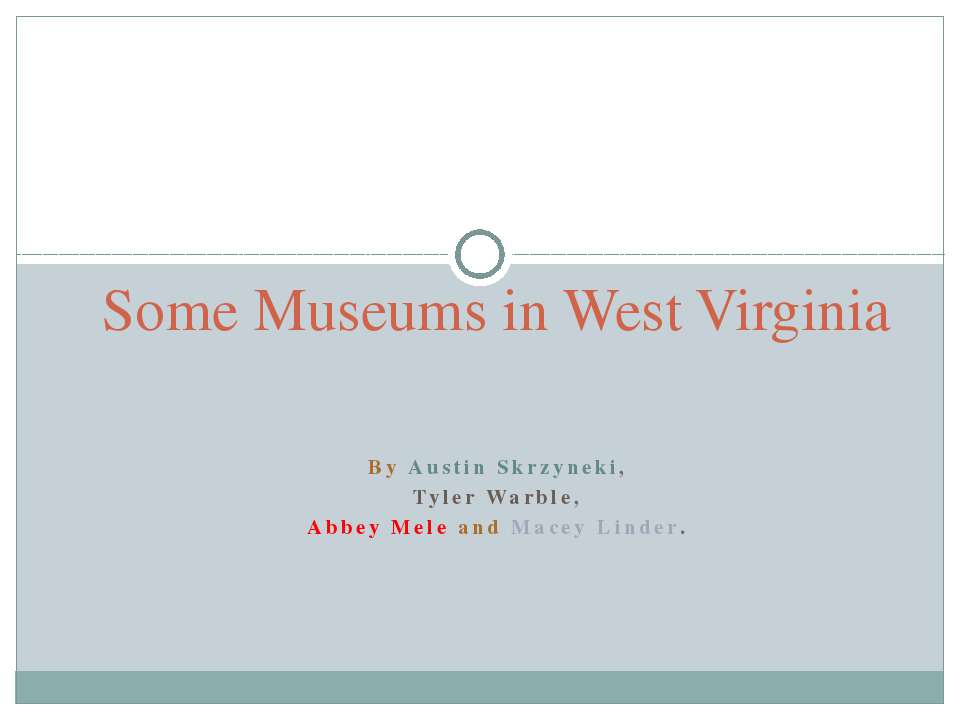 Some Museums in West Virginia