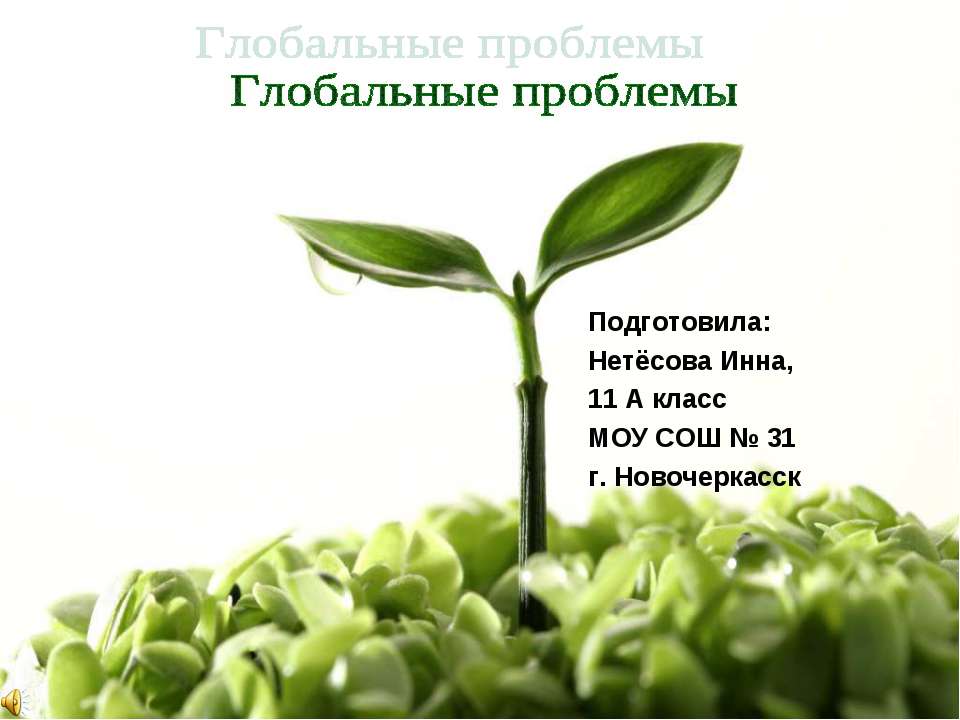 Глобальные проблемы (11 класс)