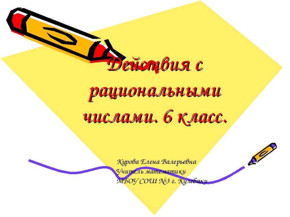Действия с рациональными числами