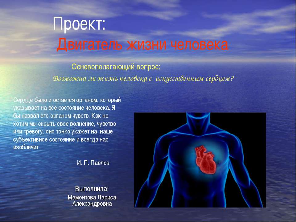 Двигатель жизни человека