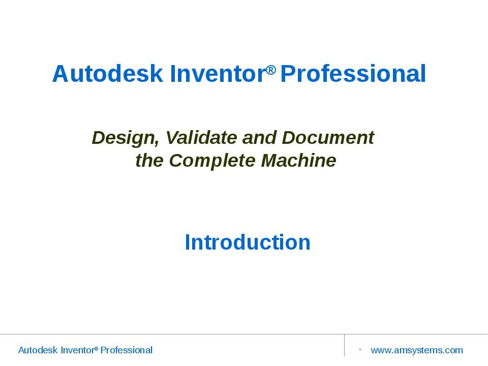 Autodesk Inventor® Professional