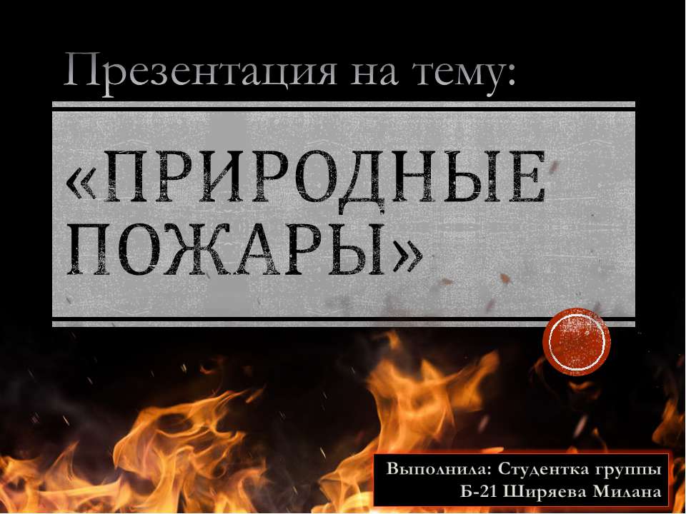 Природные пожары