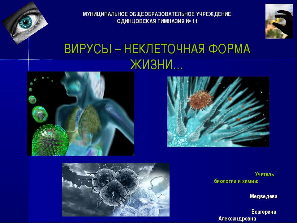 Вирусы-неклеточная форма жизни...