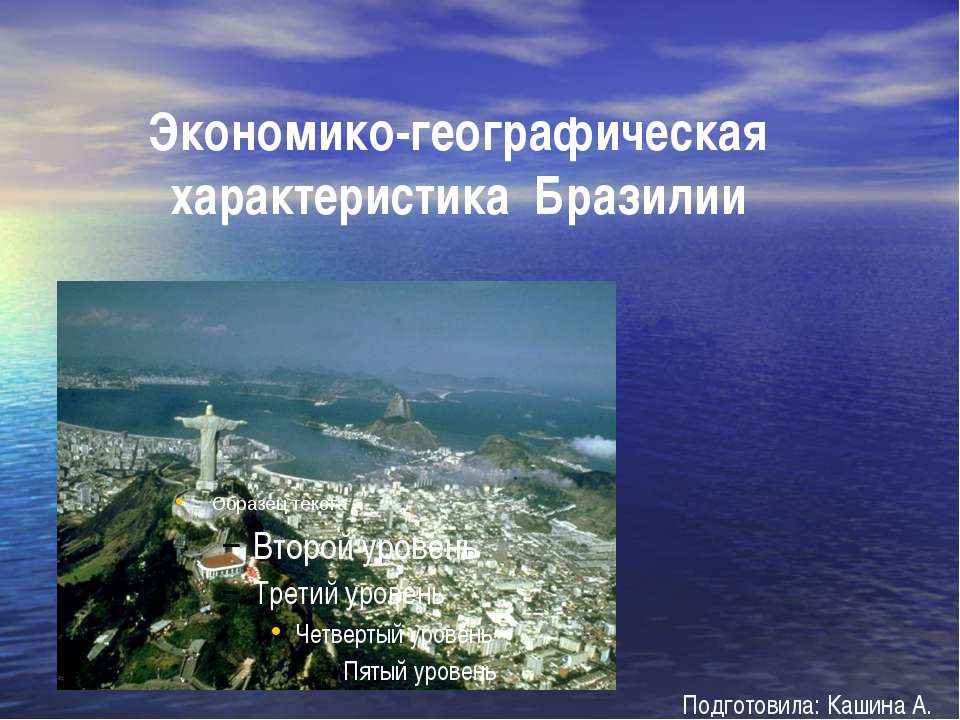 Экономико - географическая характеристика Бразилии