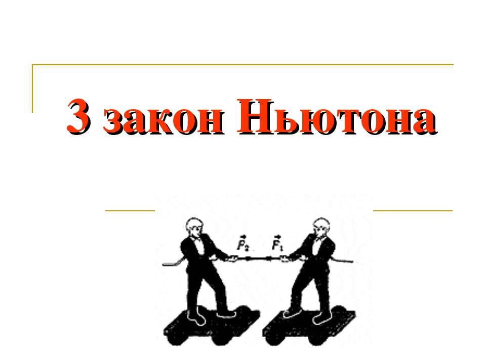3 закон Ньютона