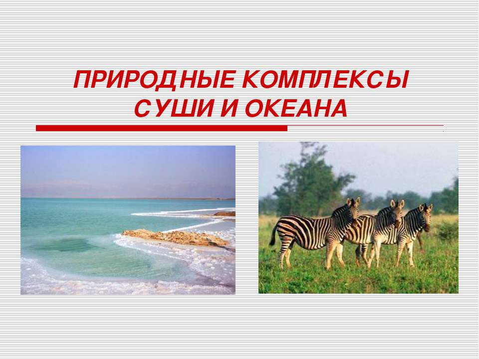 Природные комплексы суши и океана