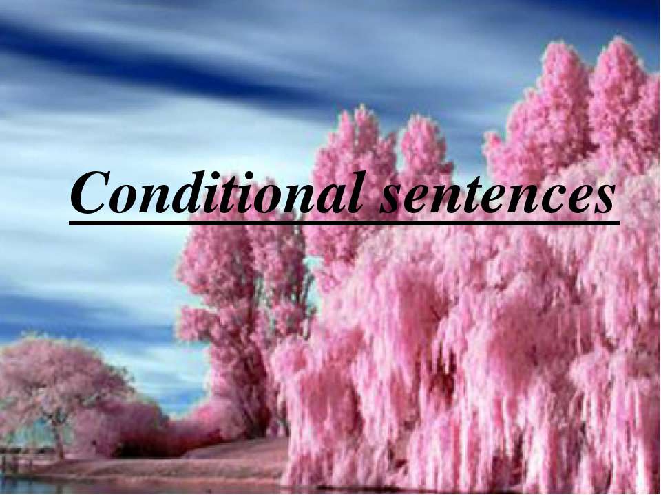 Conditional sentences