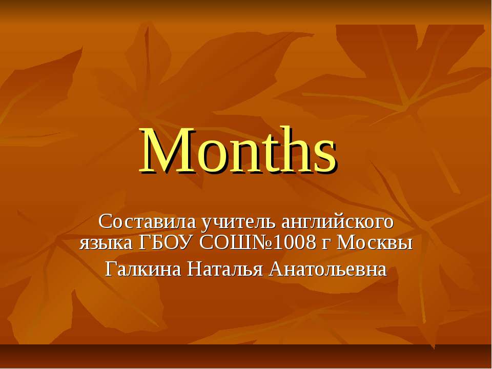 Months