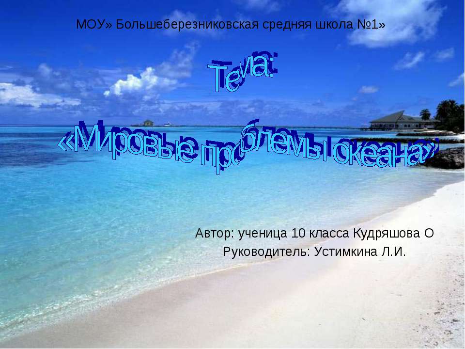 Мировые проблемы океана