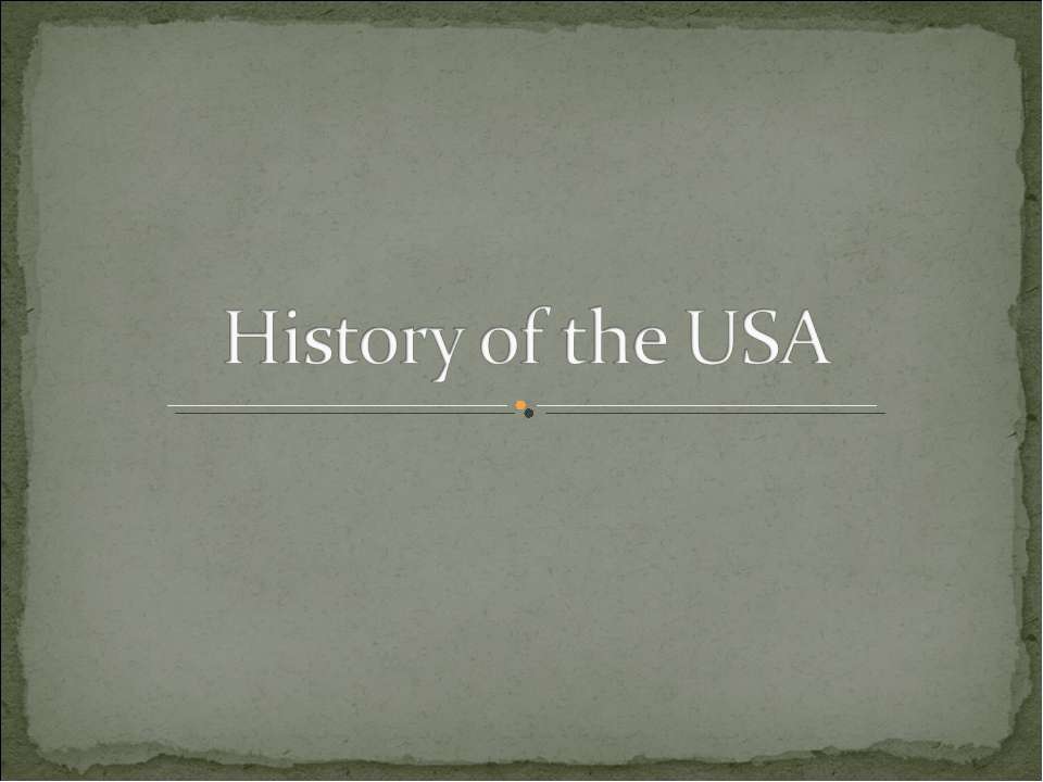 History of the USA