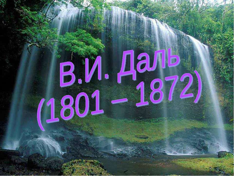 В.И. Даль (1801 – 1872)