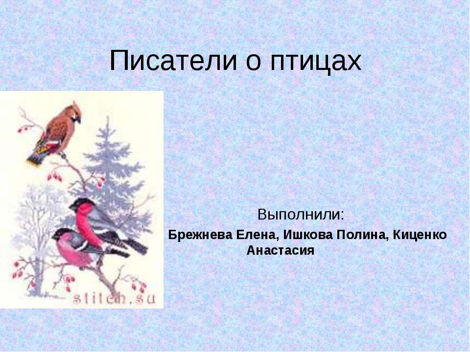 Писатели о птицах