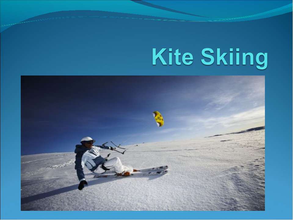 Kite skiing