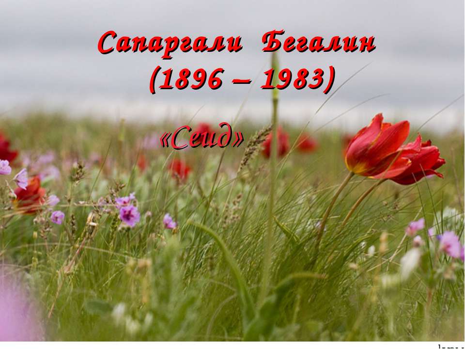 Сапаргали Бегалин (1896 – 1983)