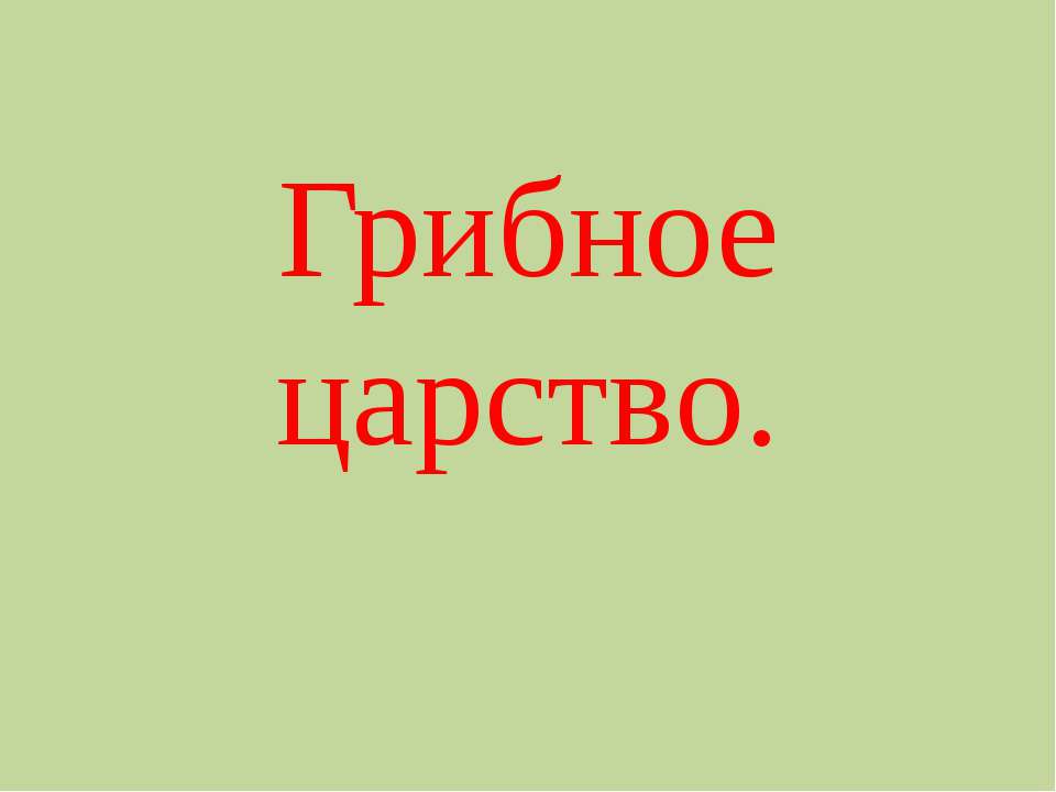 Грибное царство