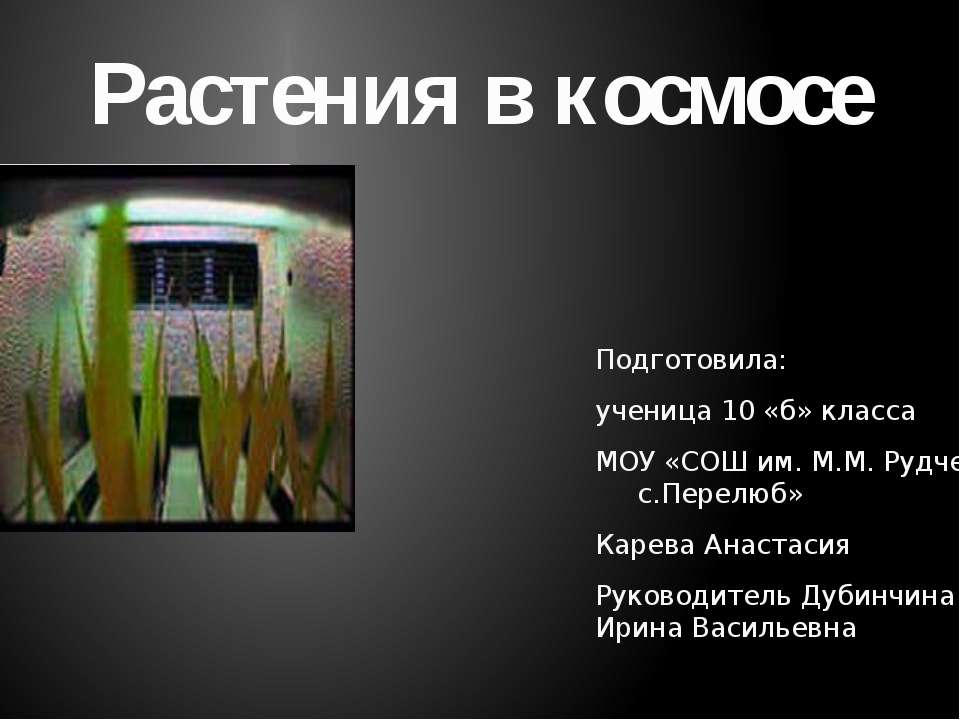 Растения в космосе
