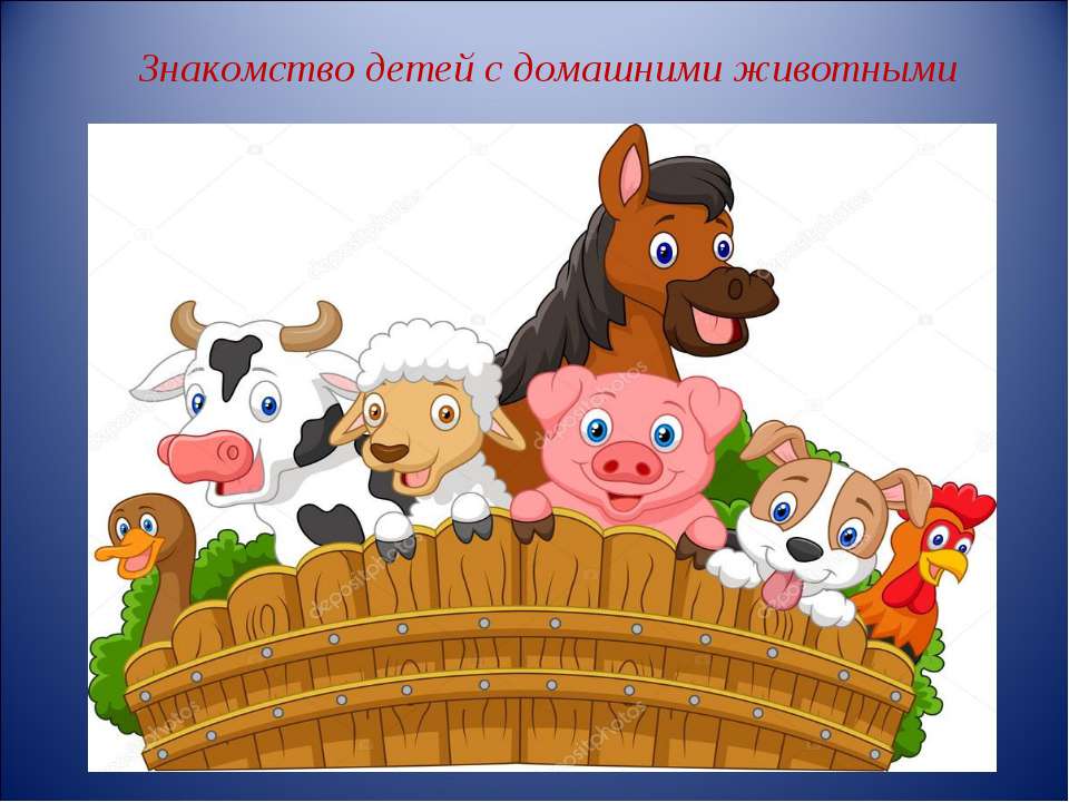 Знакомство детей с домашними животными