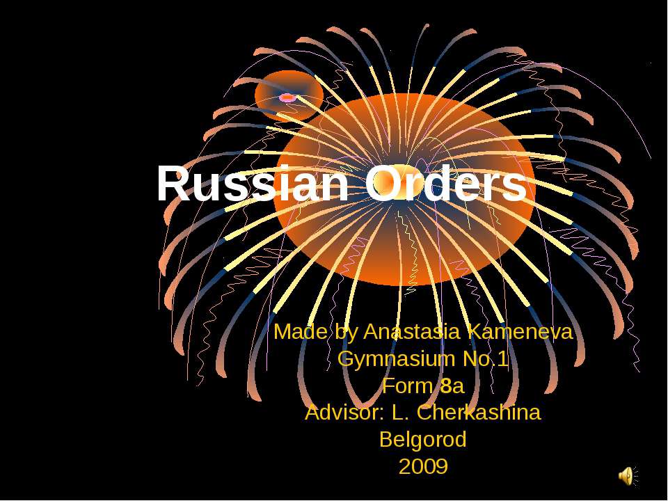 Russian Orders