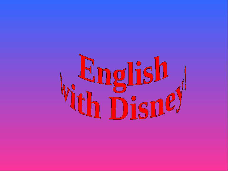 English with Disney!
