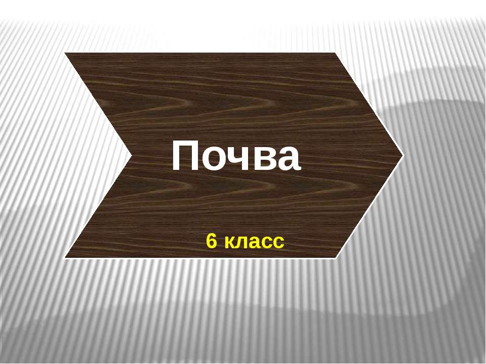 Почва 6 класс