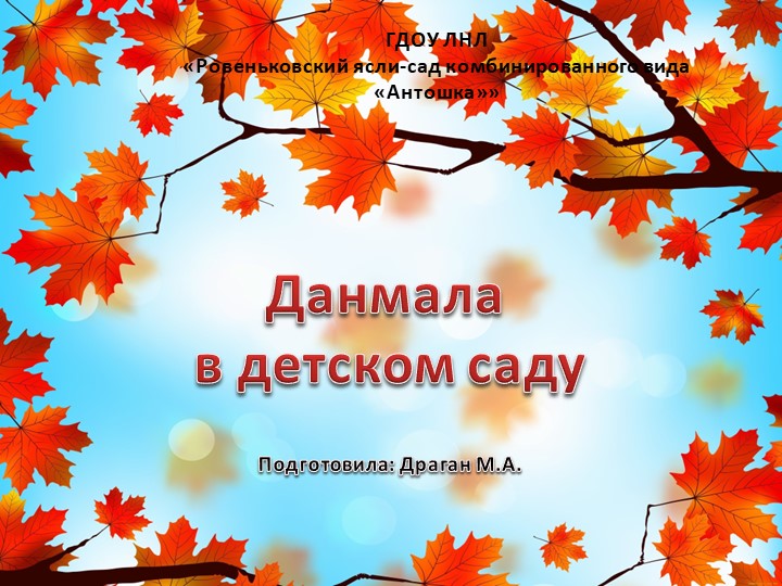 Данмала в детском саду