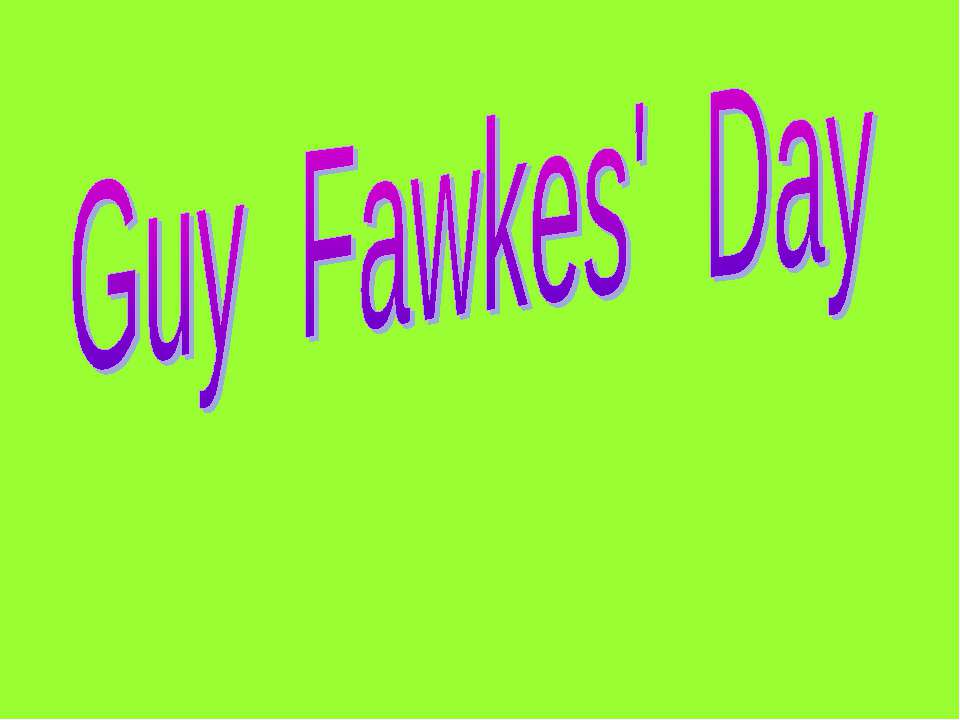 Guy Fawkes' Day