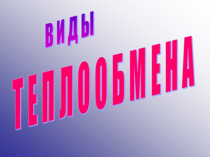 Презентация на тему "Виды теплопередачи"