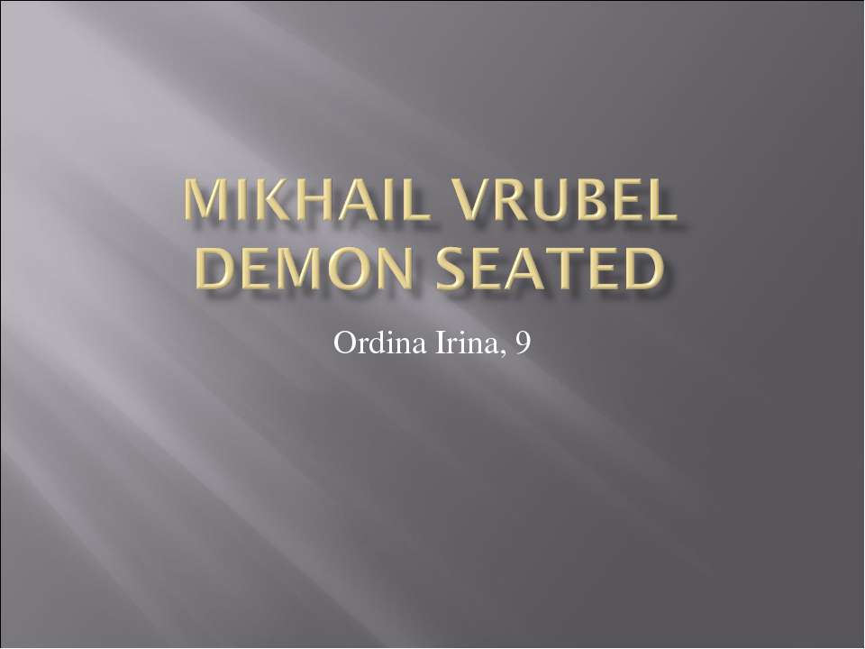 Mikhail Vrubel Demon Seated