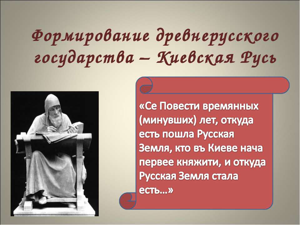 Формирование древнерусского государства – Киевская Русь