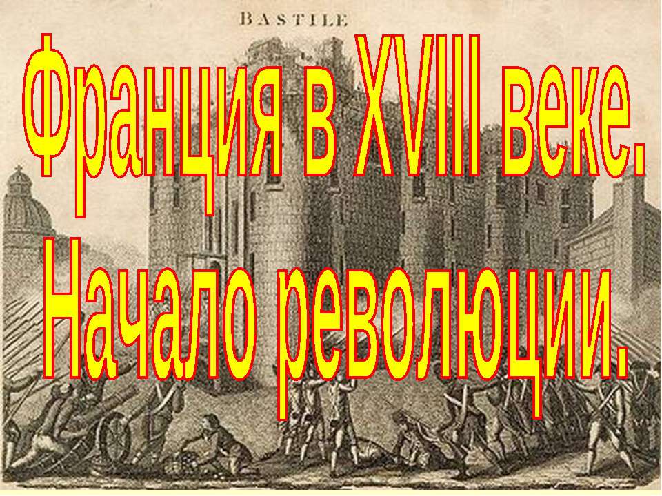 Начало революции во Франции (7 класс)