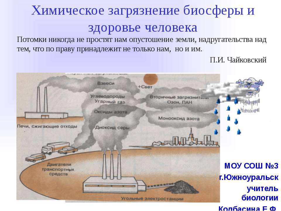Химическое загрязнение биосферы и здоровье человека