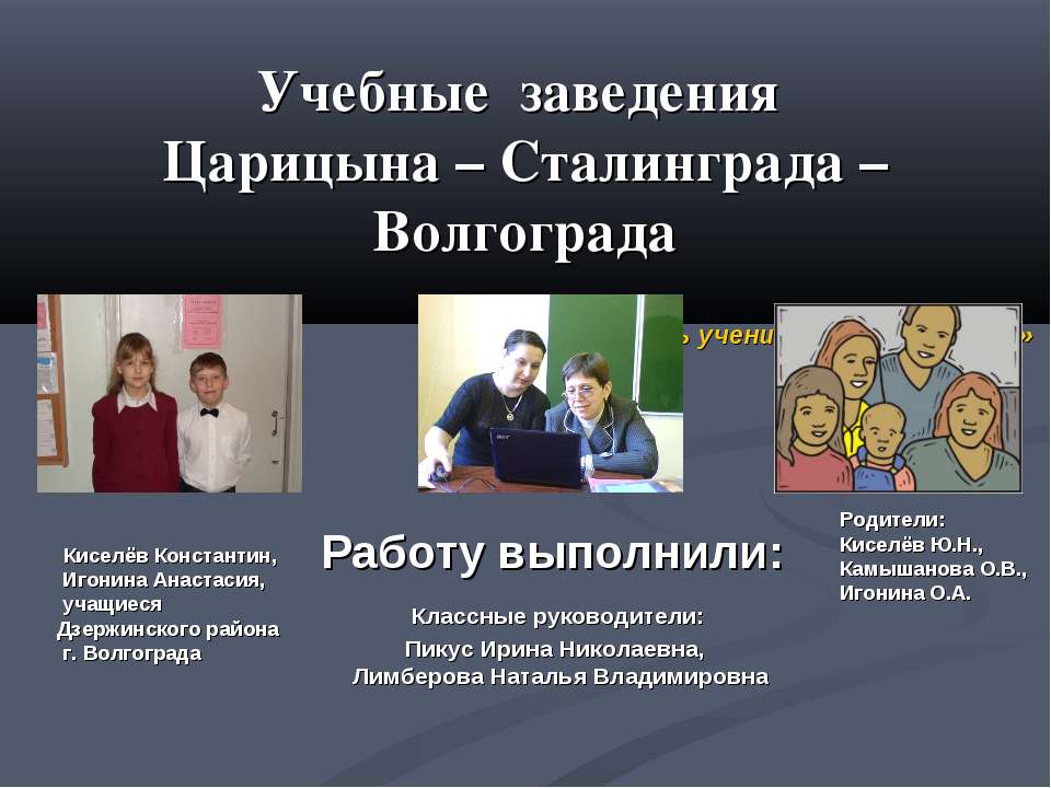 Царицына – Сталинграда – Волгограда