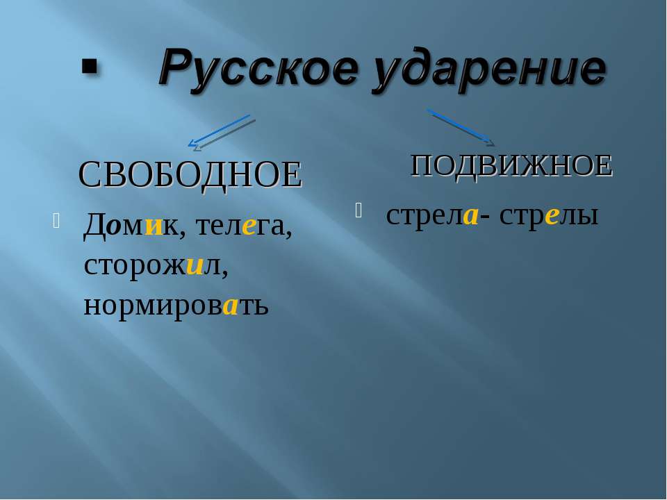 Русское ударение