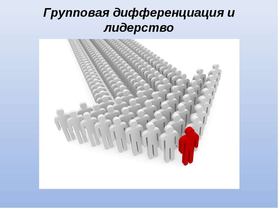 Групповая дифференциация и лидерство