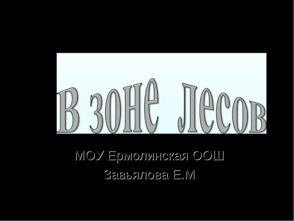 В зоне лесов