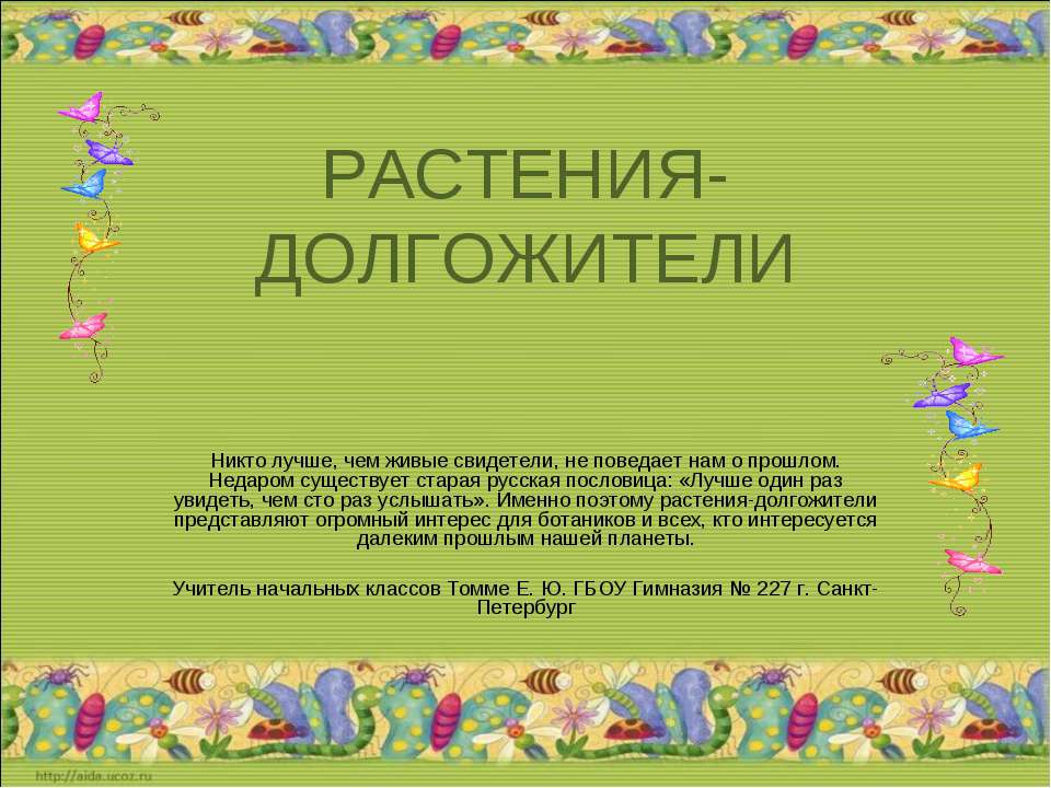 Растения-Долгожители