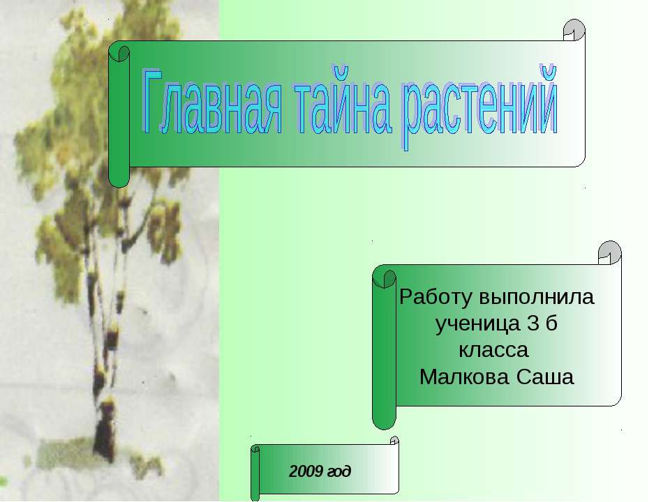 Главная тайна растений