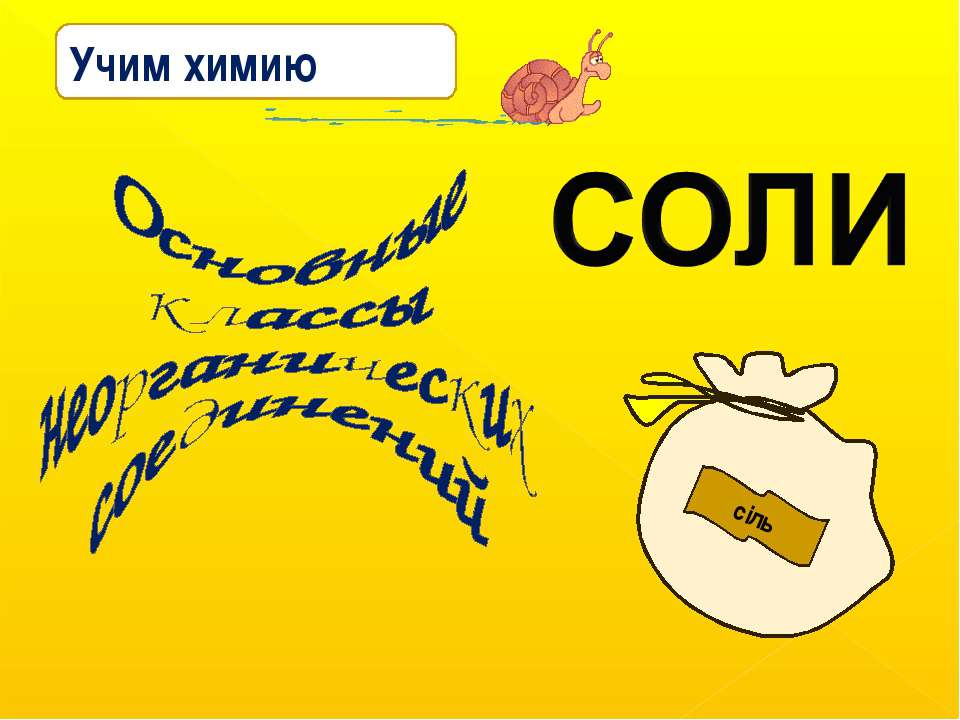 Основные классы неорганических соединений Соли