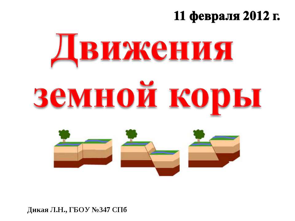 Движения земной коры 6 класс